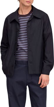 NN07 Zander Pinstripe Shirt Jacket