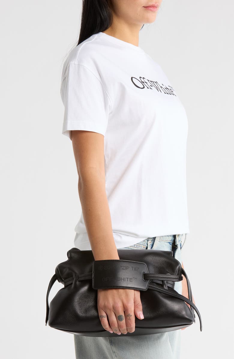 Off-White Zip Tie Clutch, Alternate, color, Black No Color