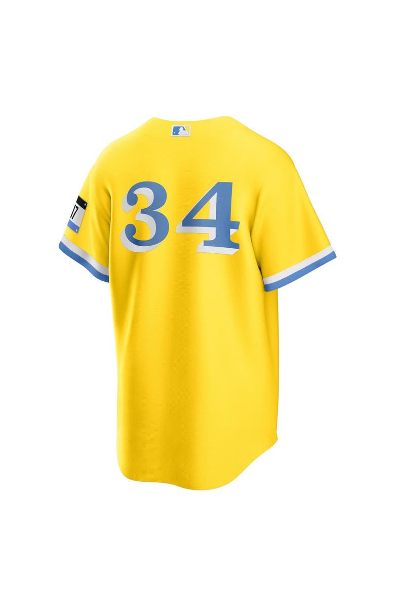 Nike Men's Nike David Ortiz Gold Boston Red Sox Retired Player City Connect Replica Jersey, Alternate, color, Gold