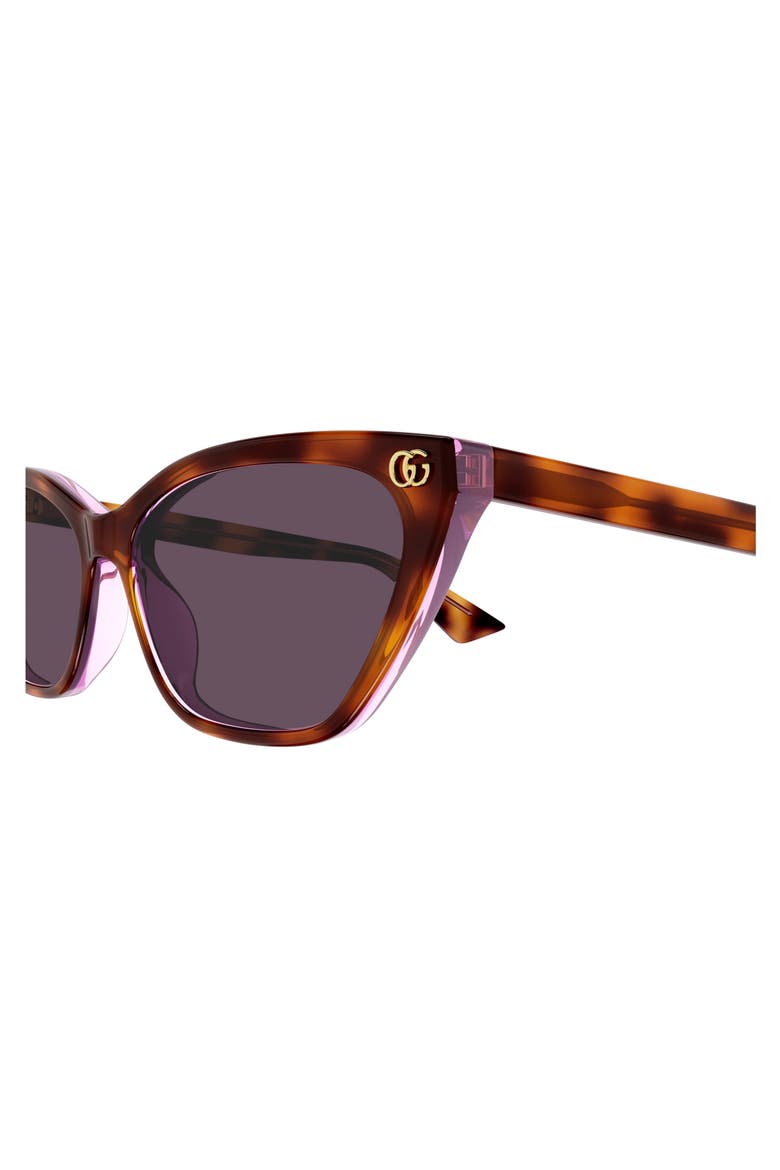 58mm Cat Eye Sunglasses, Alternate, color, HAVANA