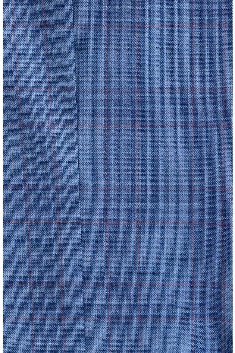 Midland Soft Constructed Plaid Stretch Wool Sport Coat, Alternate, color, BLUE