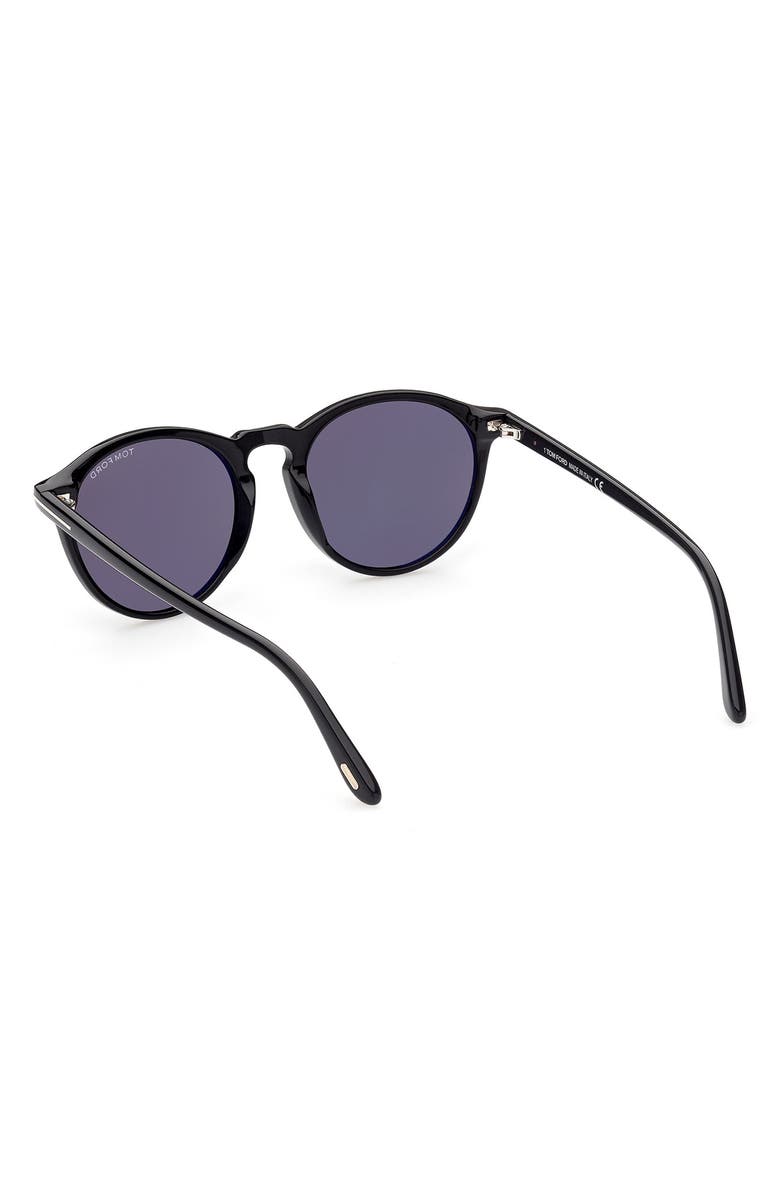 TOM FORD 52mm Polarized Round Sunglasses, Alternate, color,
