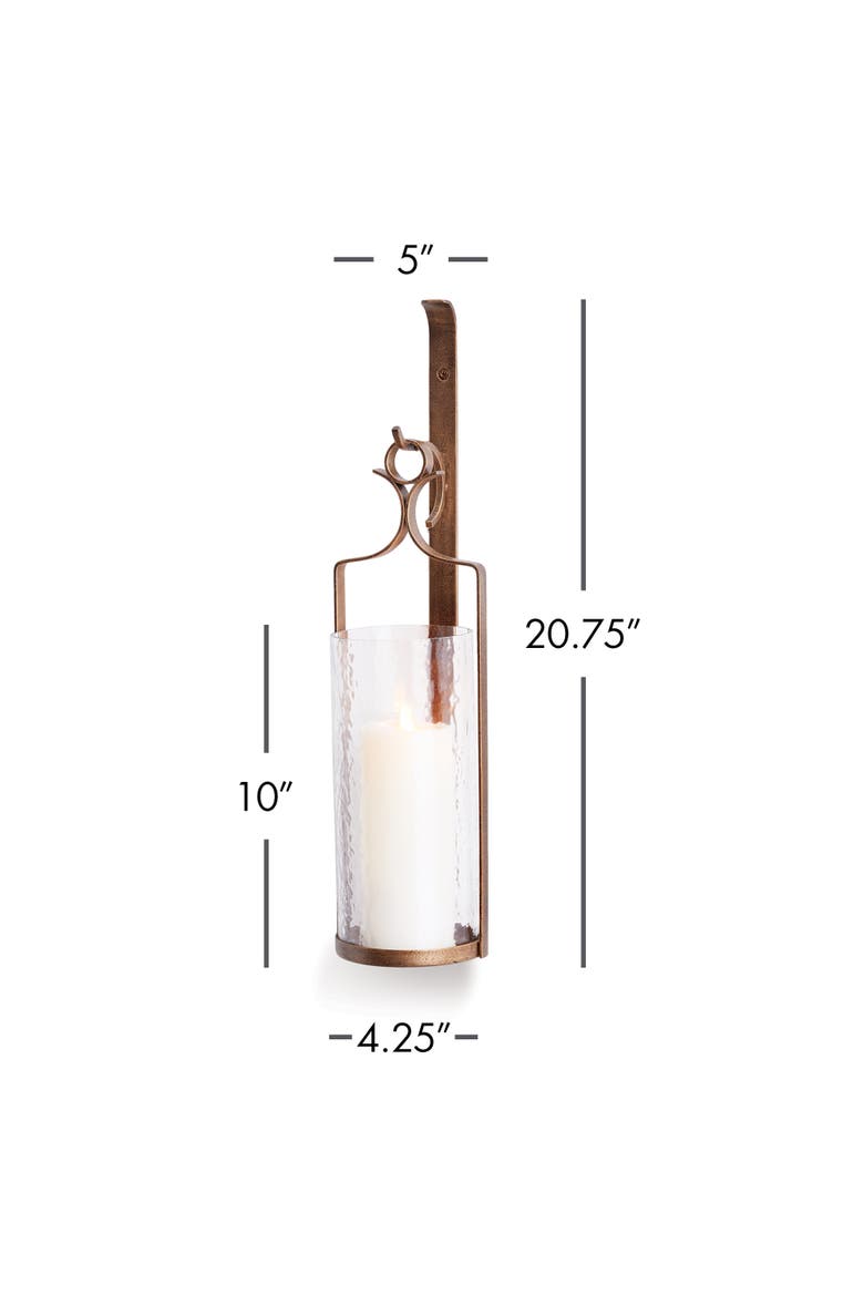 Decker Wall Candle Sconce, Alternate, color, Gold