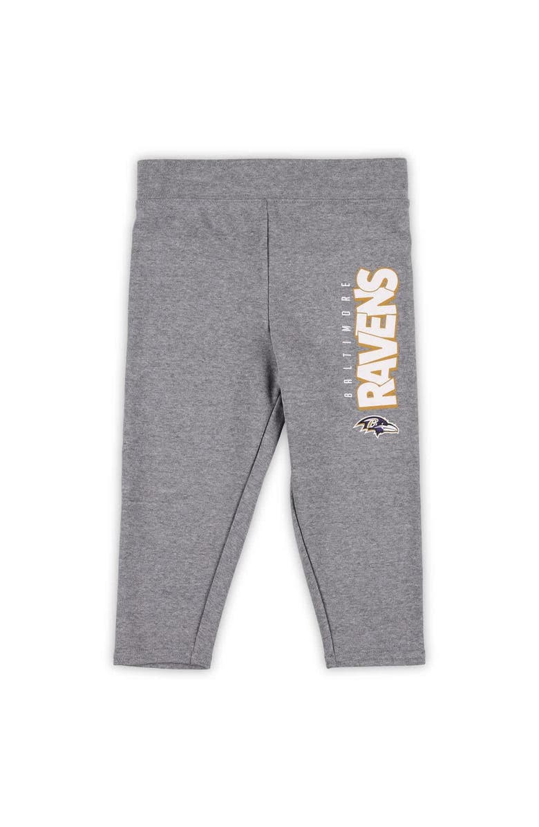 Outerstuff Toddler Baltimore Ravens Club House Long Sleeve Hoodie Top and Leggings Two-Piece Set, Alternate, color, Purple