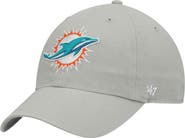 '47 Men's '47 Gray Miami Dolphins Clean Up Adjustable Hat