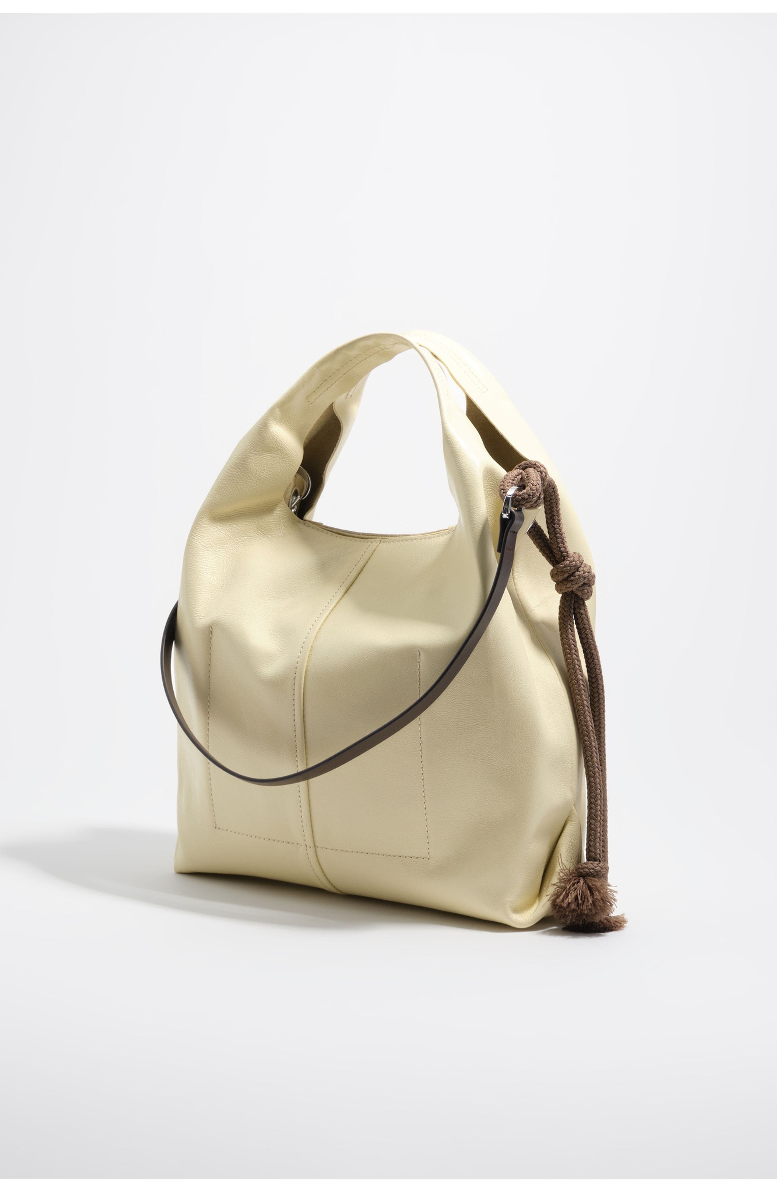 Leather Paper Bag, Alternate, color, PALE YELLOW