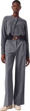 maje Twinset with lace trim