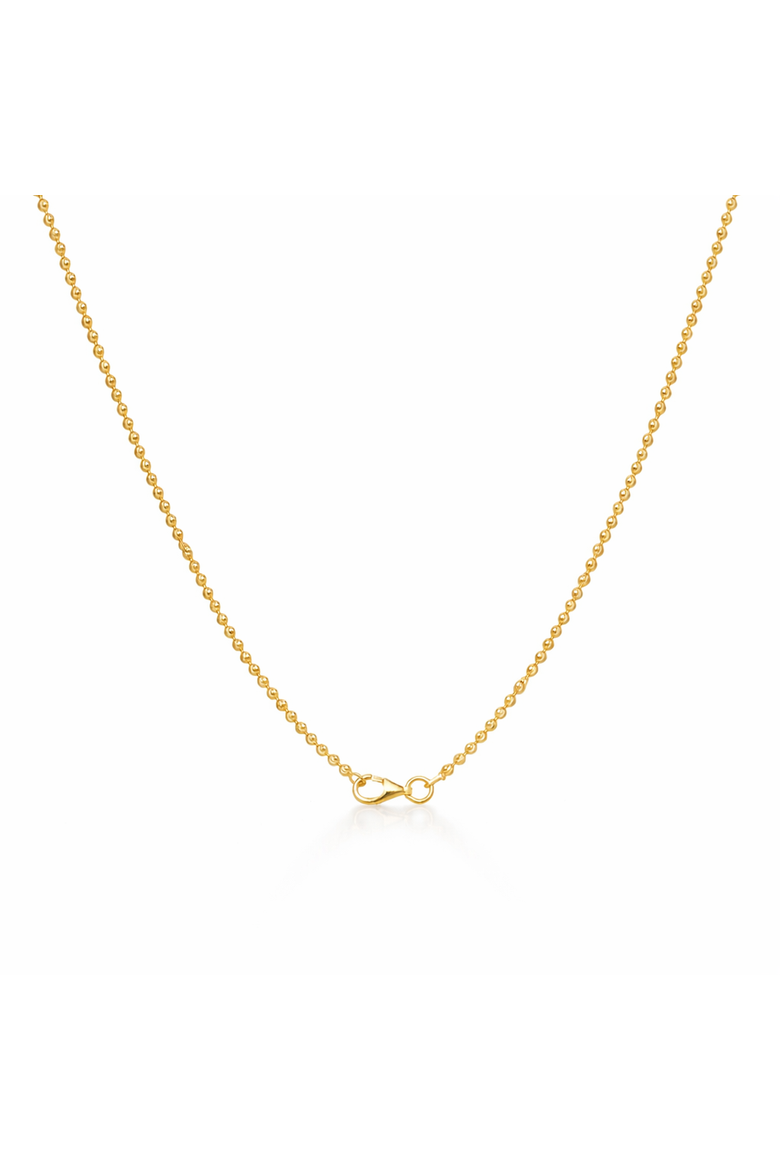 Sterling Silver Gold-Plated Cut Bead Ball Necklace, Main, color, Gold