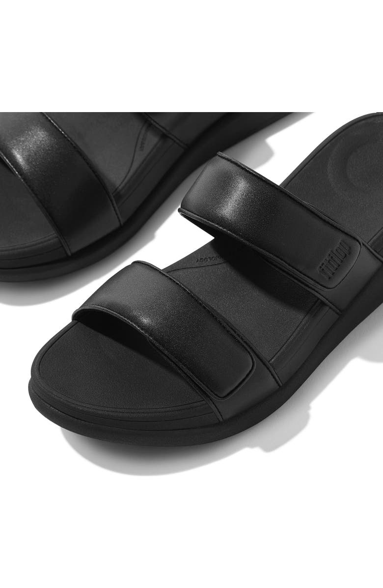 FitFlop F-Mode Go Adjustable Platform Slide Sandal, Alternate, color, All Black