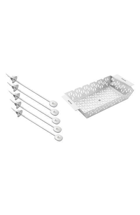 6-Piece Barbecue Skewers & Basket Set