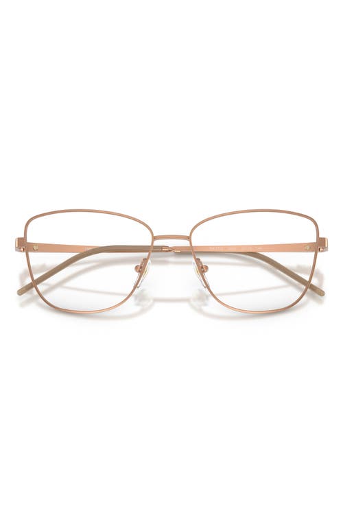 Emporio Armani 53mm Irregular Optical Glasses In Gold