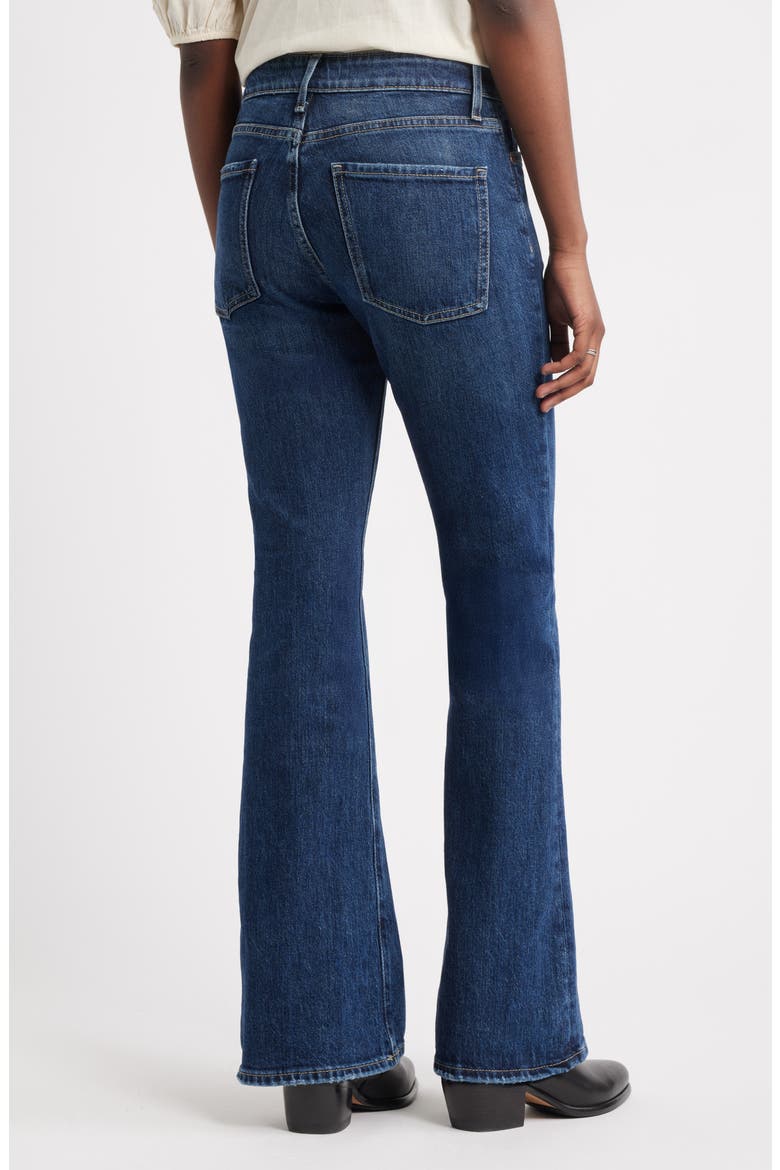 Stretch Denim Flare Leg Jeans, Alternate, color, DARK WASH