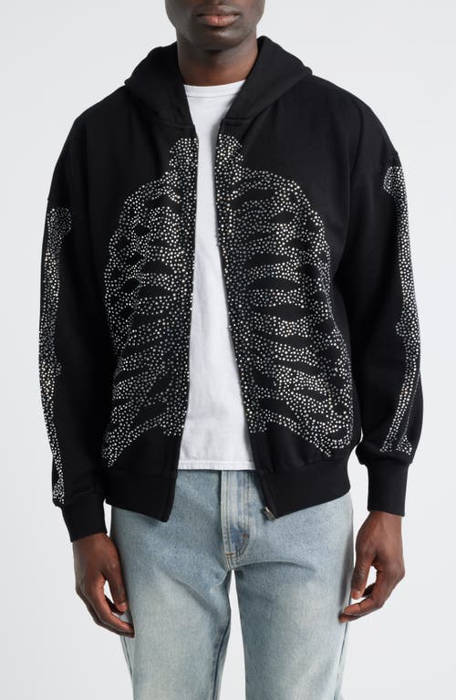 Rolling Loud Bones Zip Hoodie In Black