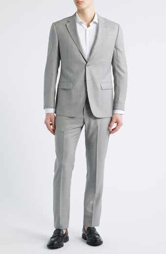 Emporio Armani Light Grey Mélange Wool Suit
