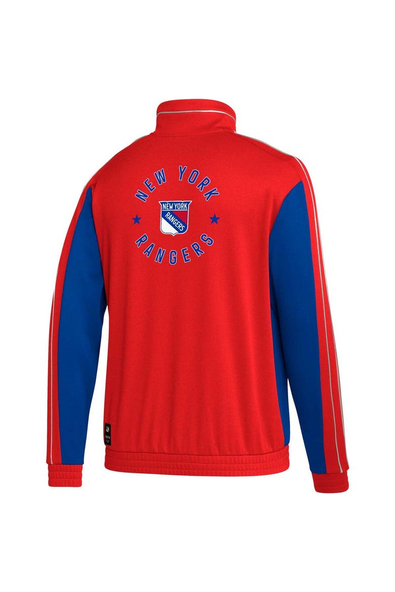 Men's adidas Red New York Rangers Team Classics Half-Zip Jacket, Alternate, color, Red