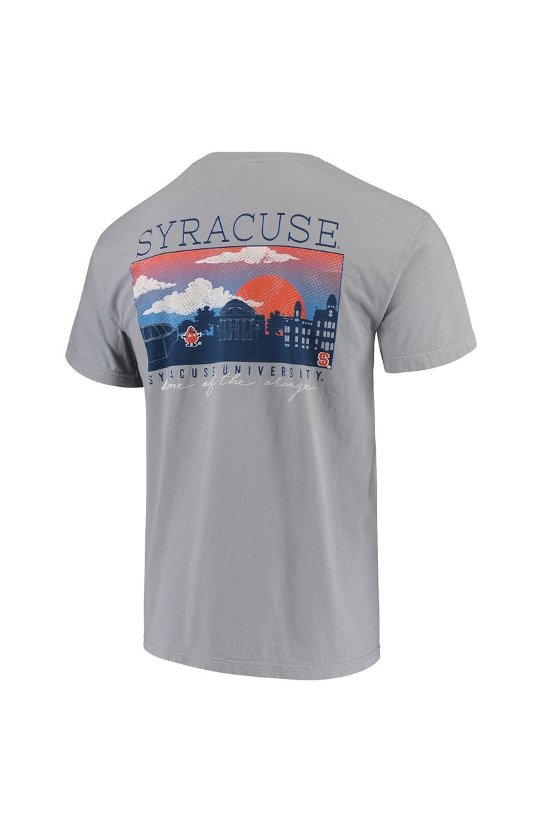 IMAGE ONE Men's Gray Syracuse Orange Comfort Colors Campus Scenery T-Shirt, Alternate, color, 