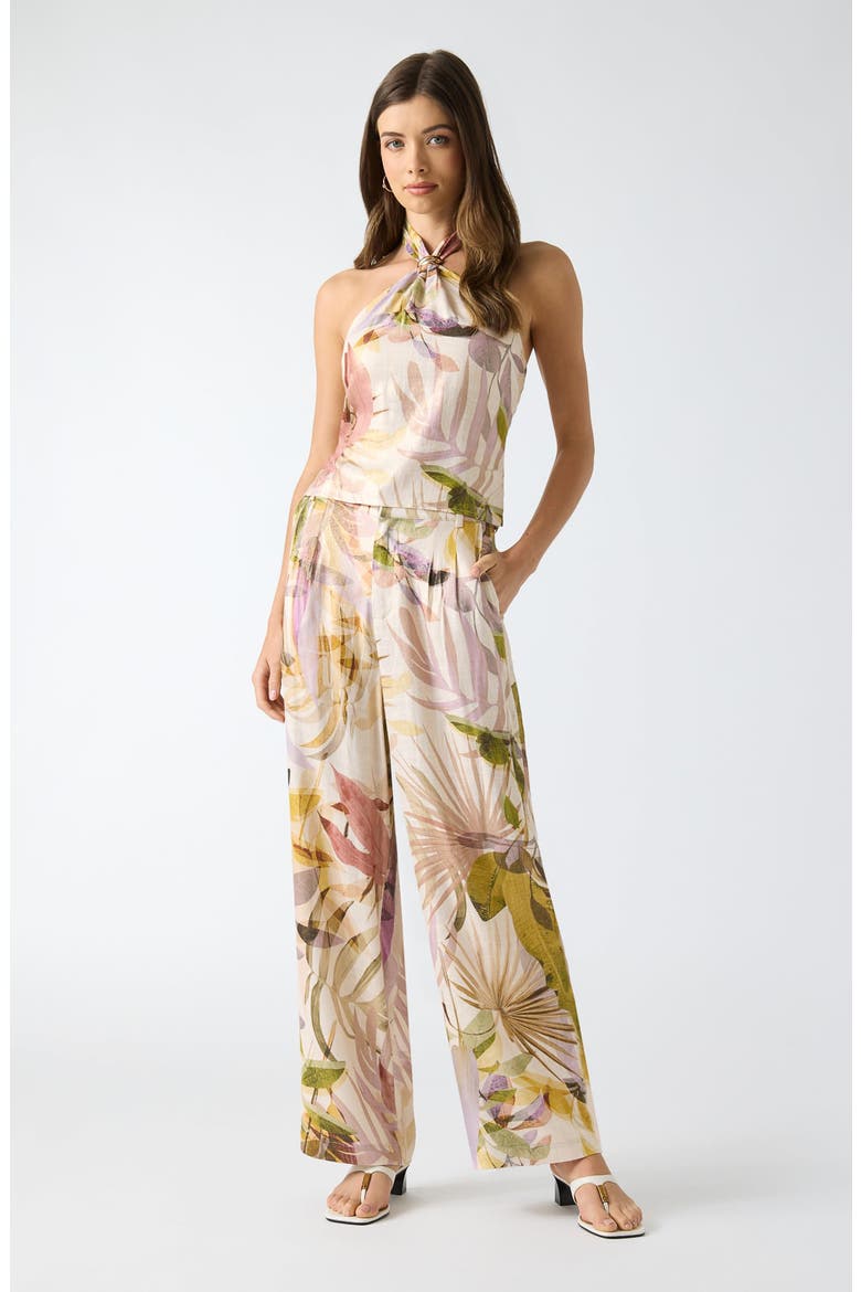 Sulli Botanical Print Pants, Alternate, color, PMOS-BROWN