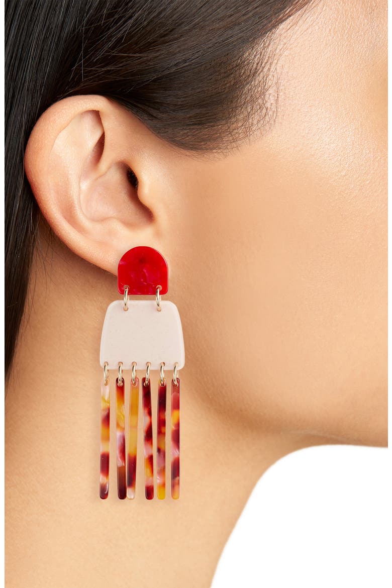 Empire Drop Earrings (Nordstrom Exclusive), Alternate, color, APRICOT TORT