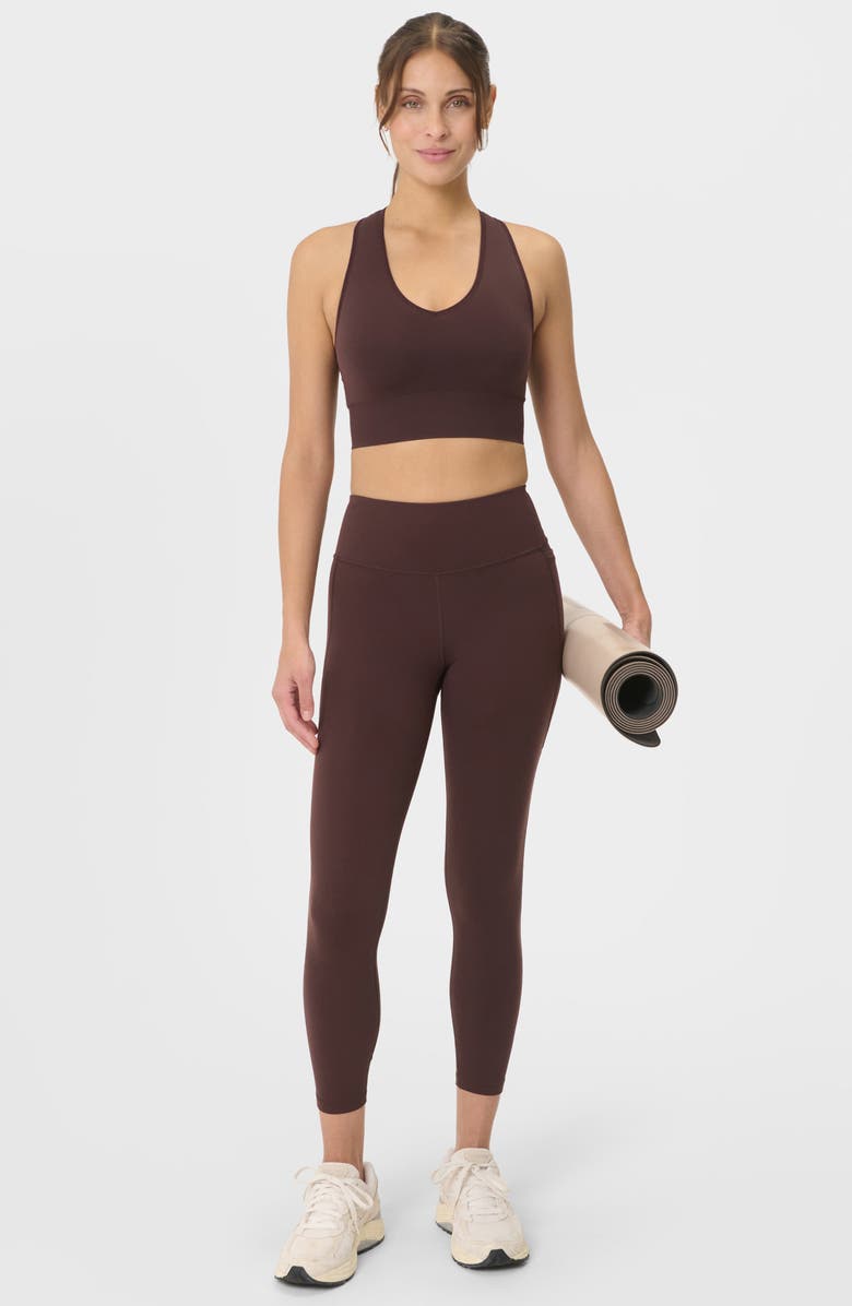 Sweaty Betty Stamina Soft Touch Sports Bra, Alternate, color, Sable Brown