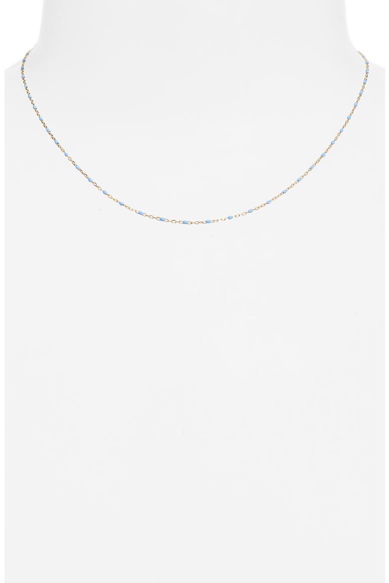 14K Gold Enamel Bubble Chain (Nordstrom Exclusive), Alternate, color, 14K YELLOW GOLD - BLUE
