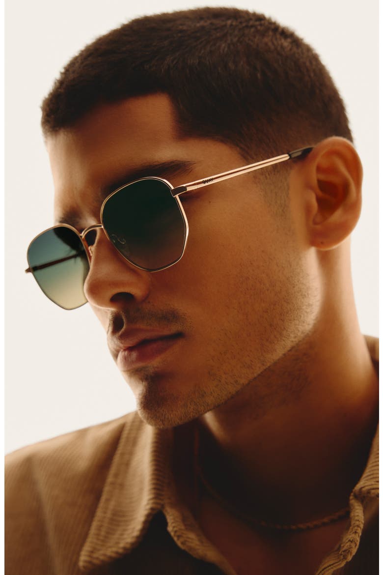Big Time 54mm Gradient Round Sunglasses, Alternate, color, GLD/PLMTPE