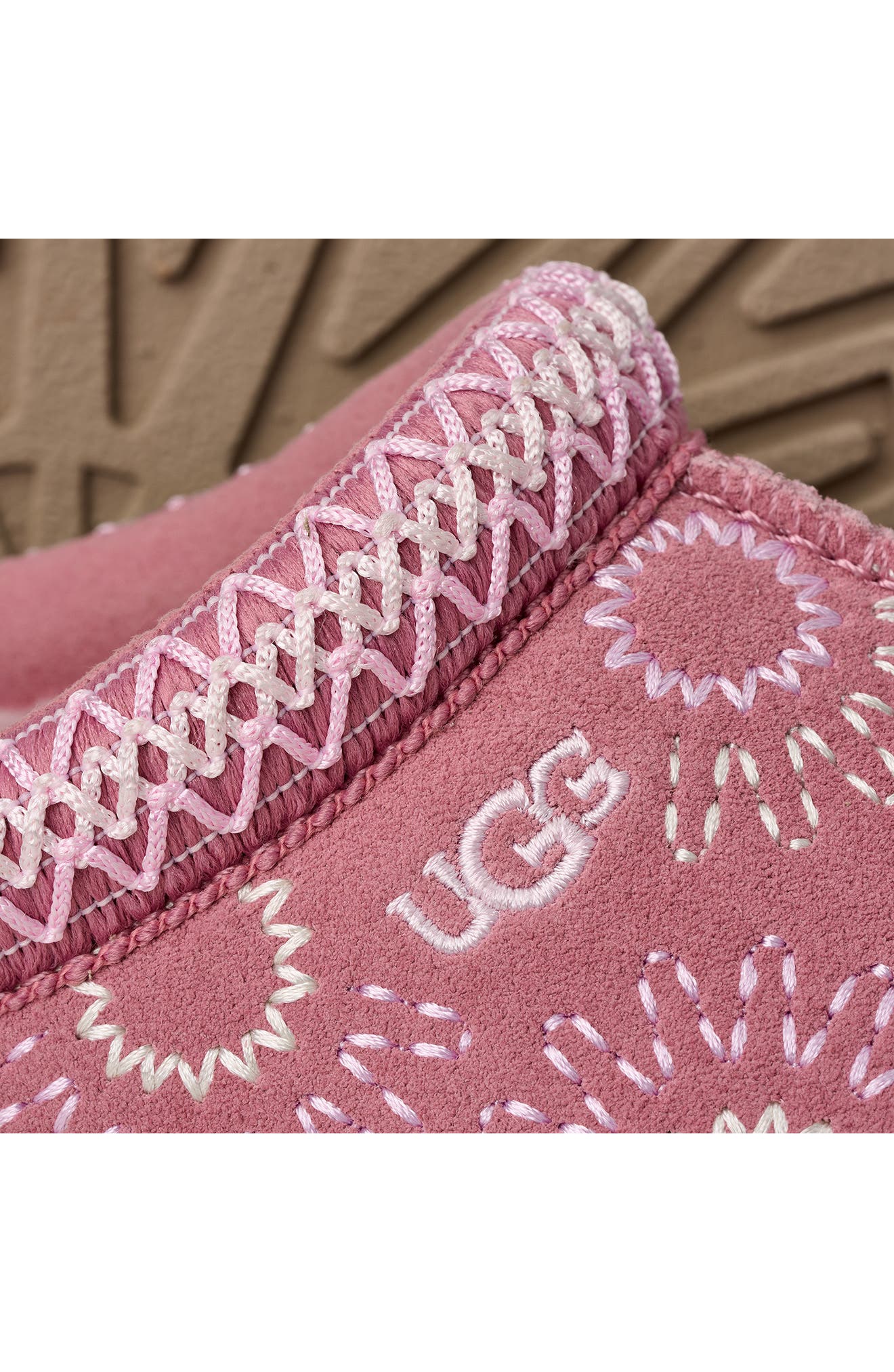 UGG<sup>®</sup> Kids' Tazz Sun Stitch Slipper, Alternate, color, Horizon Pink