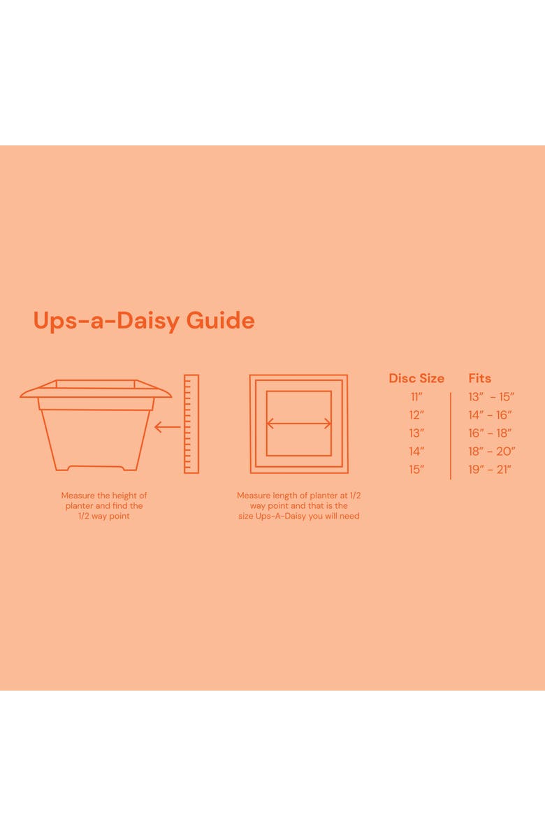 Bloem Upsadaisy Square Planter Insert, Alternate, color, Orange