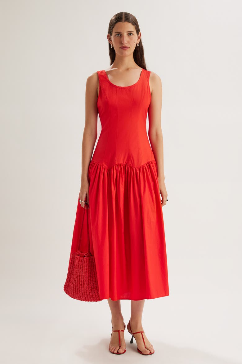 Garance Dress, Main, color, Cherry