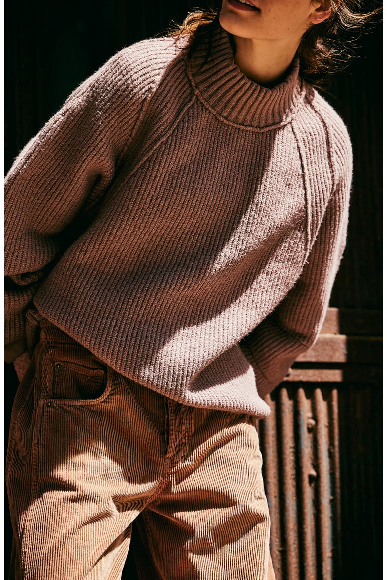 Sunbeam Oversize Turtleneck Sweater, Alternate, color, ANTLER