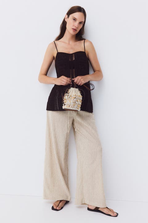 Mama Textured Drawstring Trousers