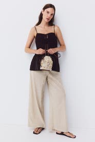 H&M Mama Textured Drawstring Trousers