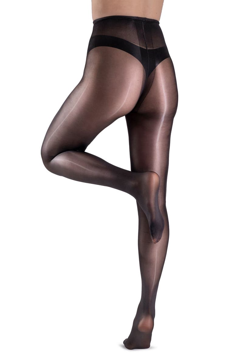 LECHERY<sup>®</sup> Lustrous Silky Shiny 40-Denier Semi-Opaque Tights, Alternate, color, Black