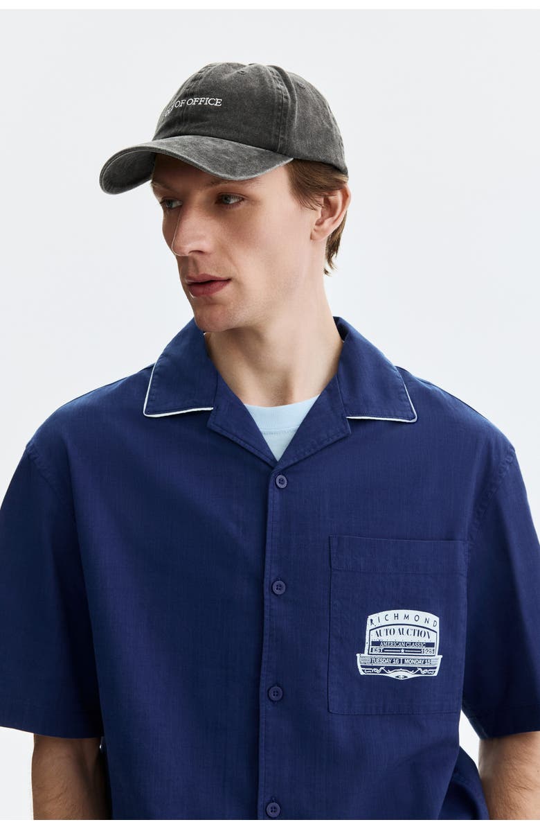 H&M Relaxed-fit printed shirt, Alternate, color, Navy Blue/Richmond