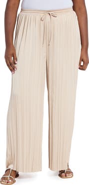 Lysse The Packable Pleated Wide Leg Satin Pants