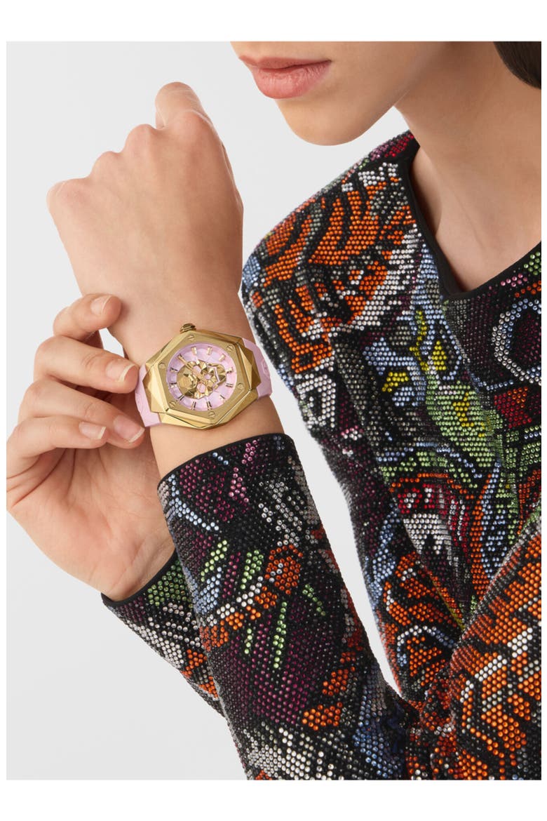 The $kull Spikes Watch, Alternate, color, GOLD