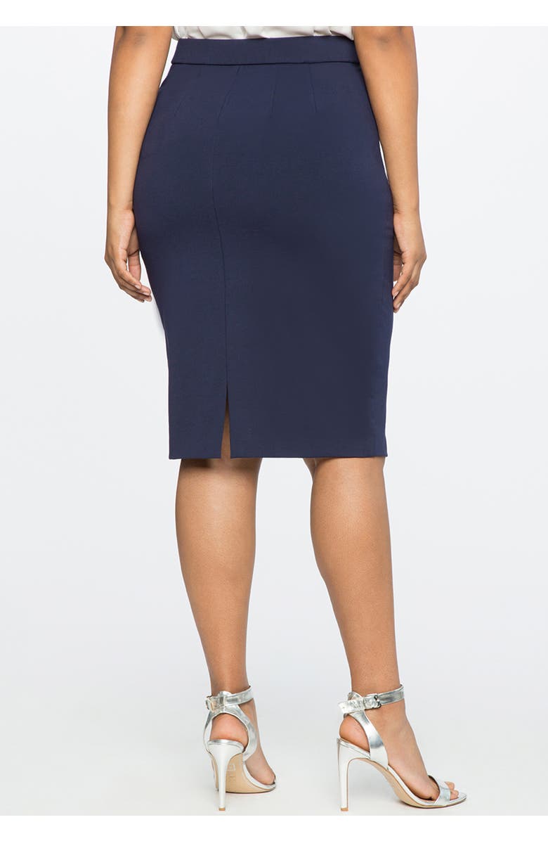 ELOQUII The Ultimate Stretch Pencil Skirt, Alternate, color, Black