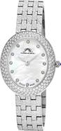PORSAMO BLEU Women's Porsamo Bleu Angelica Oval MOP Dial Topaz Stainless Steel Watch