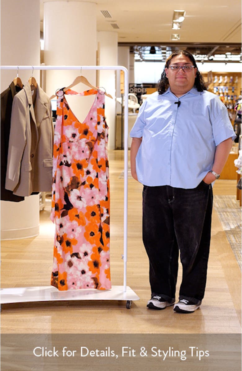 Freya Floral Print Satin Dress, sales video thumbnail