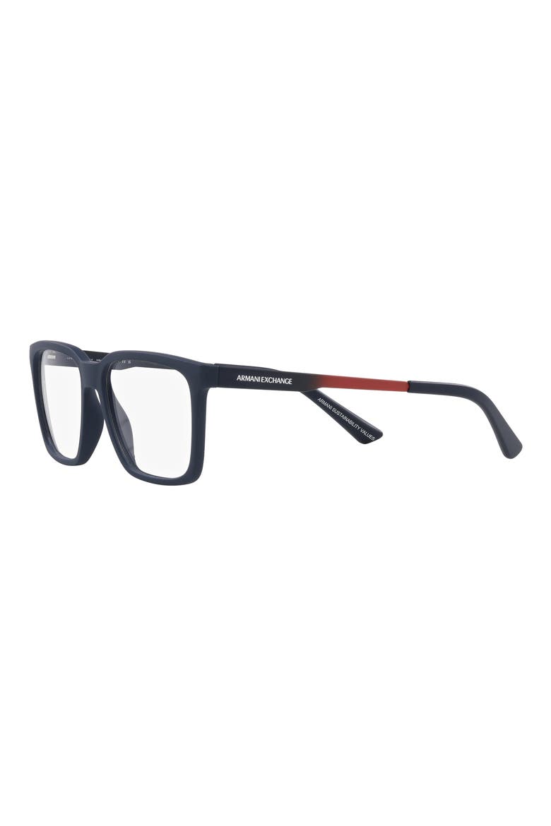 55mm Rectangular Optical Glasses, Alternate, color, MATTE BLUE