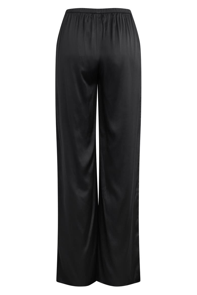 The Everything Silk Blend Pants, Alternate, color, BLACK