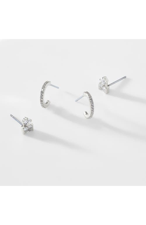 NADRI NADRI ZOE STUD & HOOP EARRINGS SET