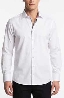Stretch Cotton Button Up Shirt