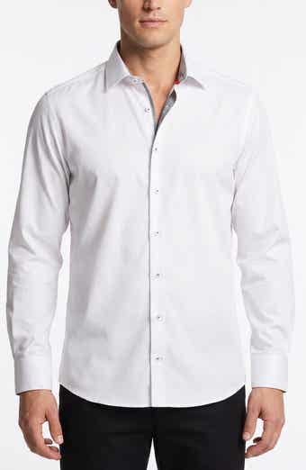 Stretch Cotton Button Up Shirt