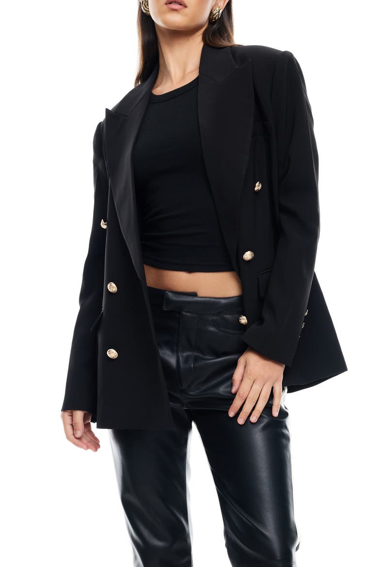 Palermo Double Breasted Blazer, Main, color, BLACK