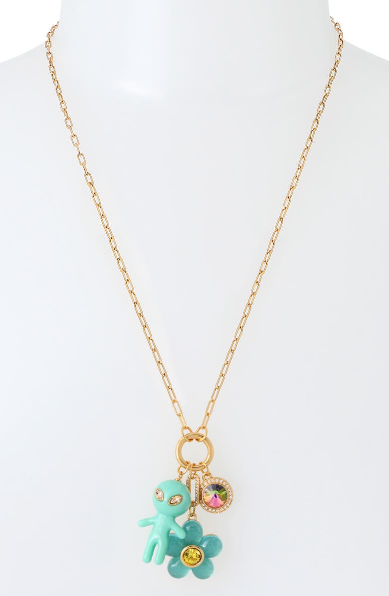 Kurt Geiger London Alien Charm Pendant Necklace, Alternate, color,