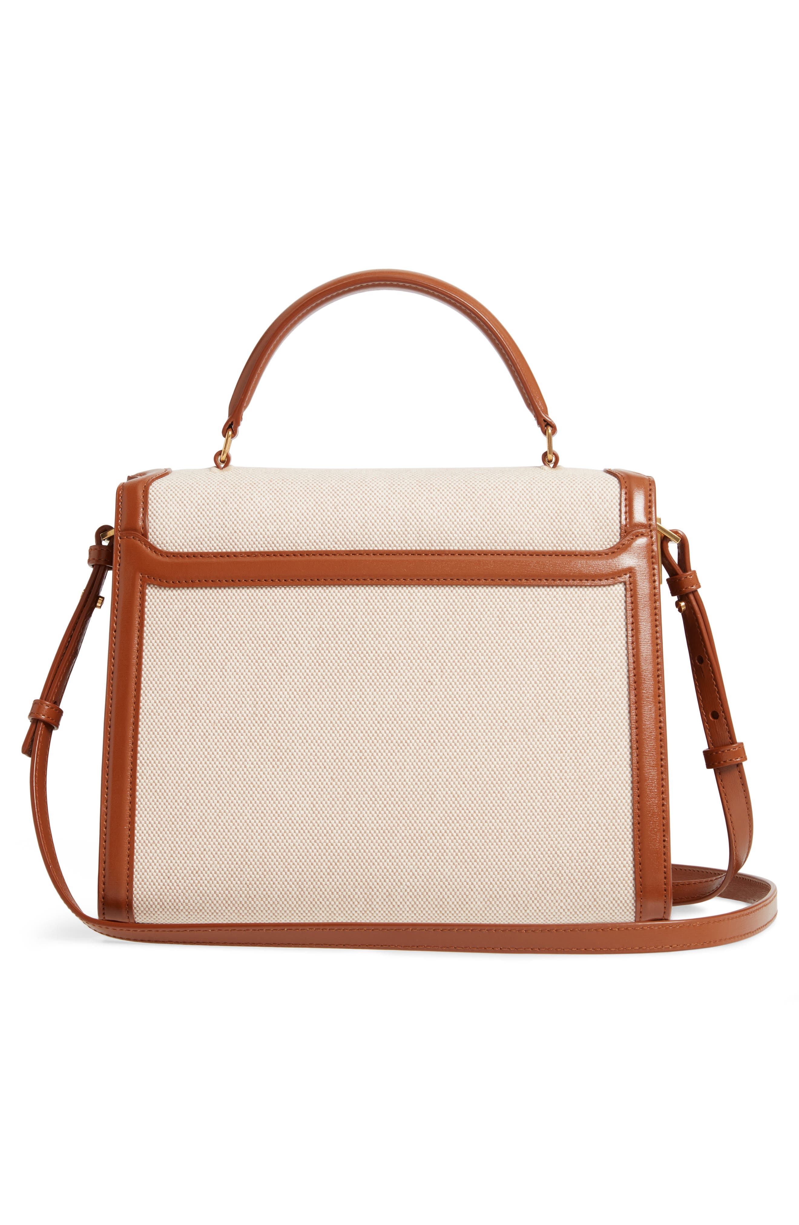 Saint Laurent Medium Cassandre Canvas & Leather Shoulder Bag, Alternate, color, 