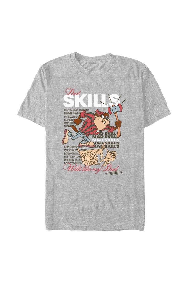 Men's Looney Tunes Wild Like My Dad  Graphic T-Shirt, Main, color, Sport Grey