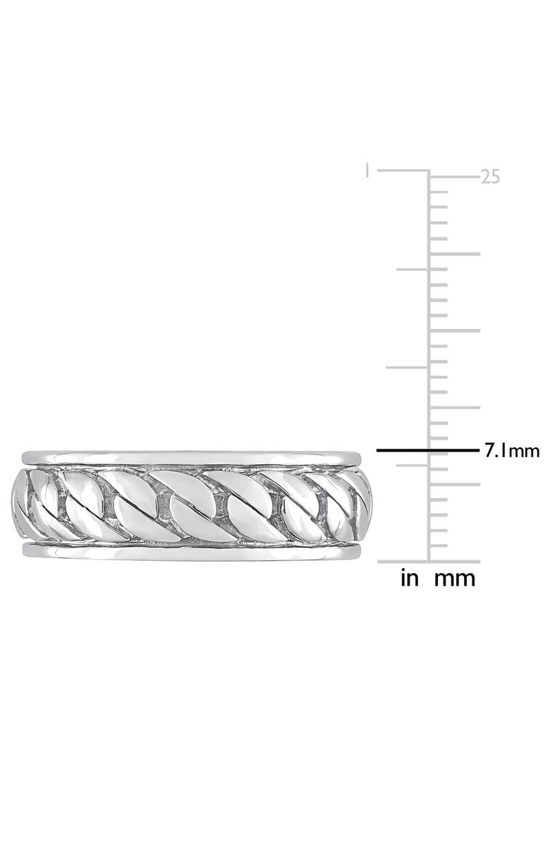 DELMAR Sterling Silver Chain Link Ring, Alternate, color, Silver