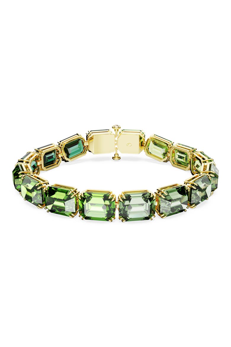 Millenia Octagon Cut Crystal Bracelet, Main, color, GREEN