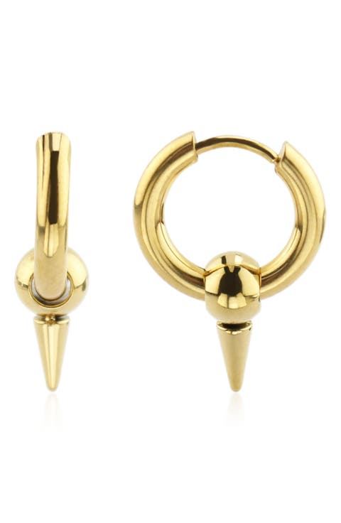 Spike Huggie Hoop Earrings